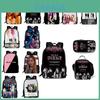 Set de Mochila Estampado Estrellado de Blackpink, Mochila Escolar, Lonchera, Estuche