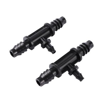 20 Piezas Diámetro Interior Variable de 8 mm a 4 mm Conector en T para Manguera Divisor de Manguera Conectores de Manguera de Agua con Púas Accesorios para Manguera de Riego de Jardín