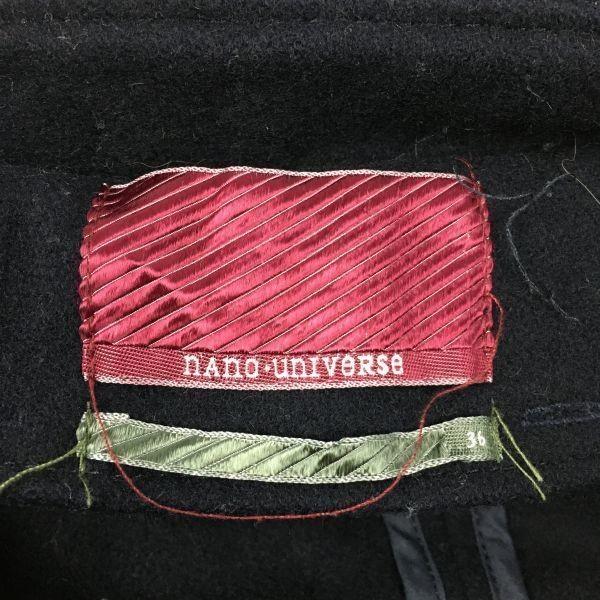 NANO UNIVERSE Wool Duffle Coat [36/Women’s S/Black](USED)