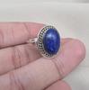Handmade Lapis Lazuli Ring: 925 Sterling Silver Ring Vintage Boho Gemstone Jewelry