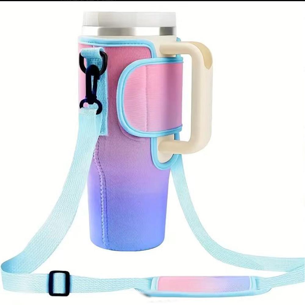 30/40OzWaterBottle Crossbody Bag Reusable Water Bottle Accessory Portable Water Bottle Cooler Bag with Adjustable Shoulder Strap