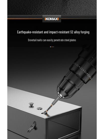 Tungsten Steel Magnetic Ring Electric Screwdriver Set with High Hardness, Non-slip, and Phillips Bits