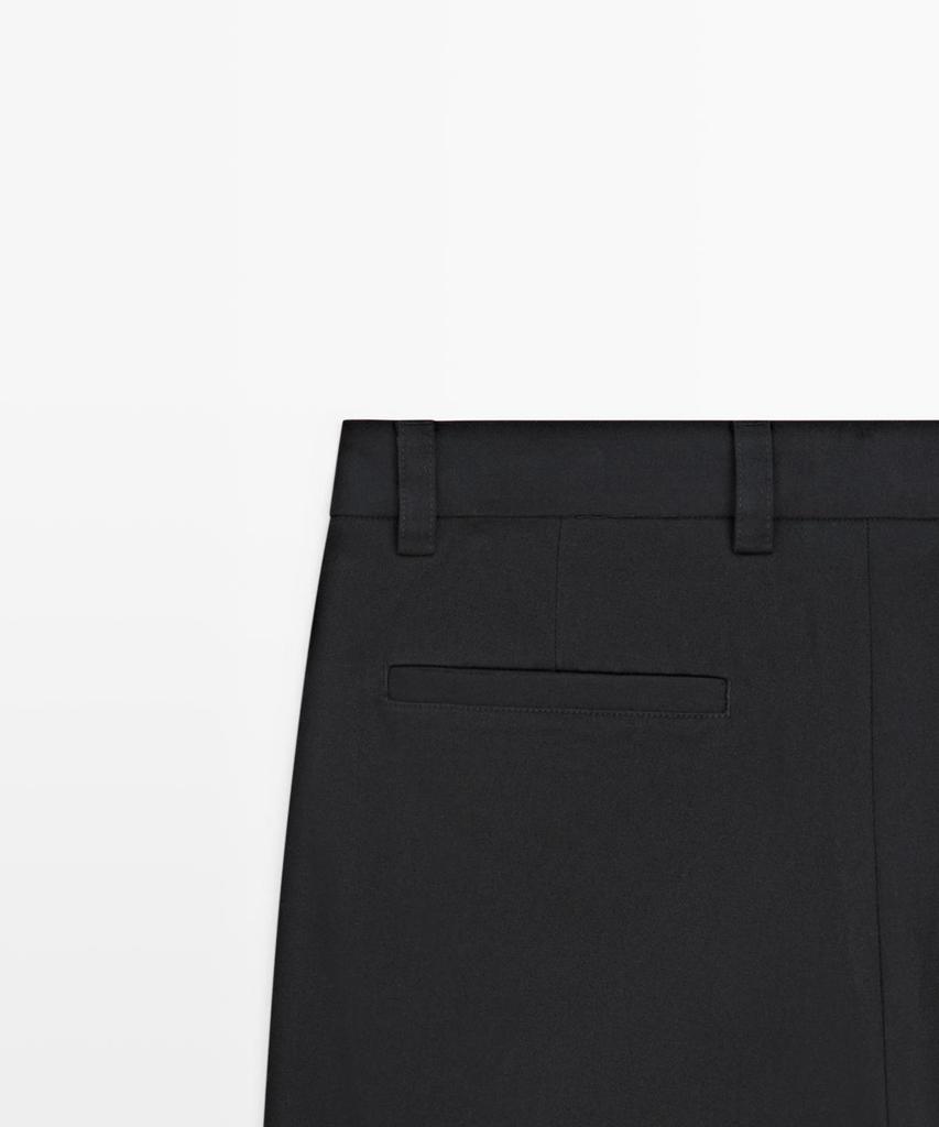 Masimodutti Cotton Pintuck Pants