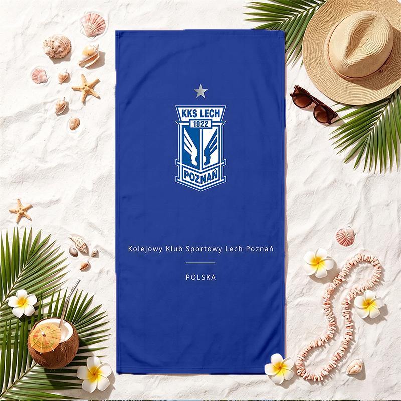 KKS Lech Poznan Soft Beach Towel Stylish Beach Pool Towel for Summer Seaside Vacation Travel