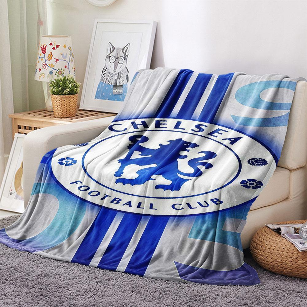 1PC Chelsea F Patterned Flannel Blanket Suitable For All Seasons for Home Decor Warmth and Comfort Gifts Holiday Present