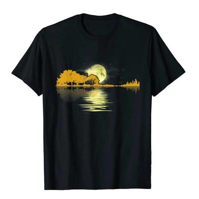 Guitar Lake Shadow Love Gitarren T-Shirt Herren Damen Baumwoll T-Shirt locker Oberteile T-Shirts Großhandel Lässige Mode Harajuku Übergroßes T
