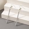 Charm Classic Gold Color Geometric Rectangle Stick Drop Dangle Earrings for Women Personality Trendy Rock Chokers Jewelry Set