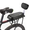 Bicycle Back Seat Cycling Bike Bicycle MTB PU Leather Soft Cushion Rear Rack Seat Children Seat with Back Rest