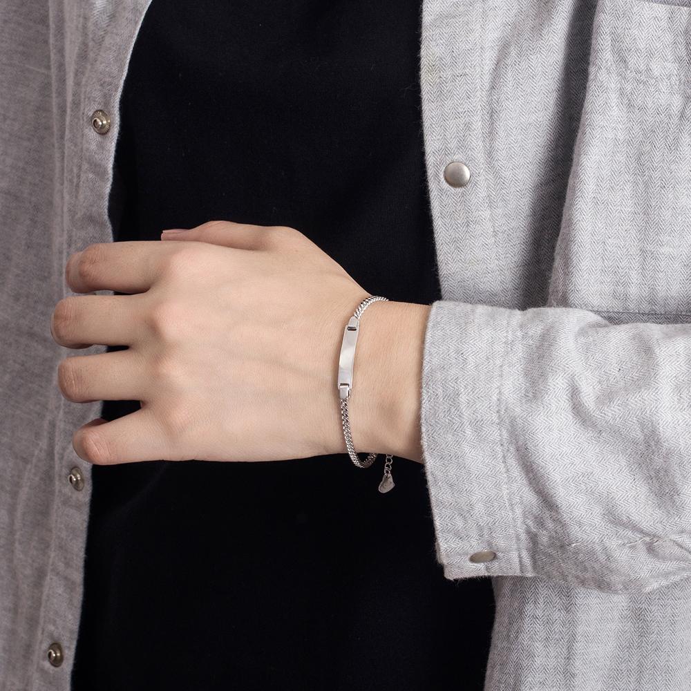 Brățară pentru copii, 100% argint 925 de modă, bărbați și femei, cupluri, brățară cu lanț cubanez clasic, bijuterii pentru băiat, cadou