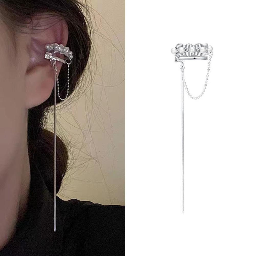Delicate Tassel Clip Earrings Female Buckle Ear Cuff No Piercings Fake Cartilage Ear for Women New Fashion Jewelry Gifts