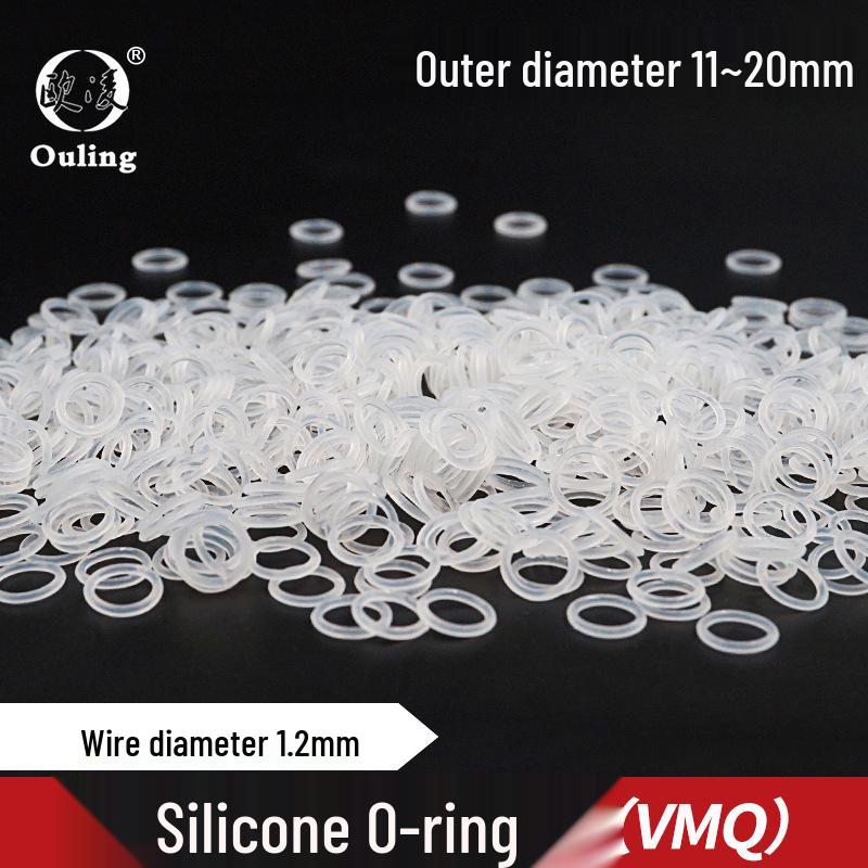 Eco-friendly White Silicone O-ring – OD 11-20mm, Wire Diameter 1.2mm OD 11mm (10 pcs)