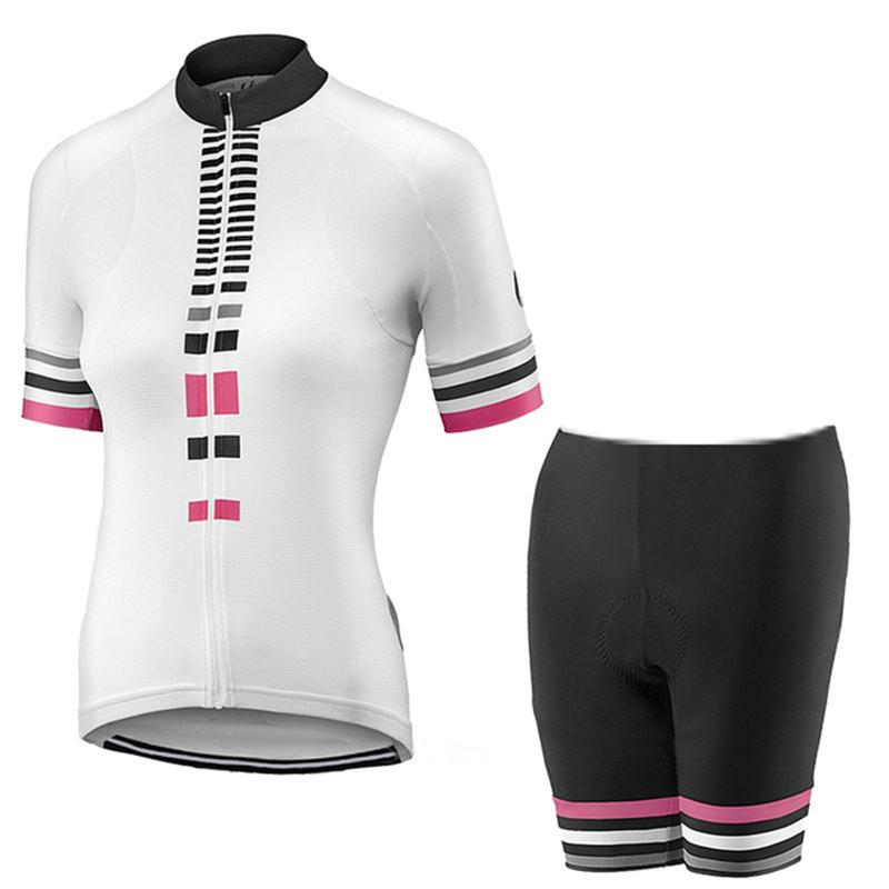2026 Damen Sommer Kurzarm Radsportbekleidung LIV Rennrad Trikot Set Trägerhose mit Gel-Polster Sportanzug Damen Fahrradkleidung