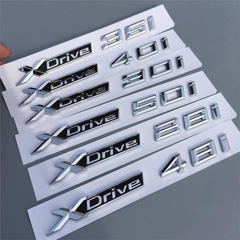 BMW Xdrive35I Fender X3/X1/X5/X6 40i/28 Car Side & Tail Emblem Sticker Set