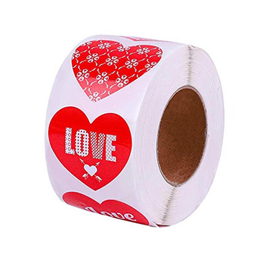 50-500 Piece Gay Pride Stickers Love Pride Rainbow Stickers Love Heart Baking Sticker 1Inch Love Rainbow Heart Shaped Tape