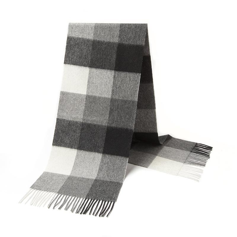 2025 British Plaid Wool Scarf for Men & Women - Warm, Autumn/Winter Style