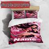 3pcs Duvet Cover Set (1*Duvet Cover + 2*Pillowcase, Without Core), Custom Name Demon Slayer Pattern Bedding Set, Home Bedroom Decor Gift