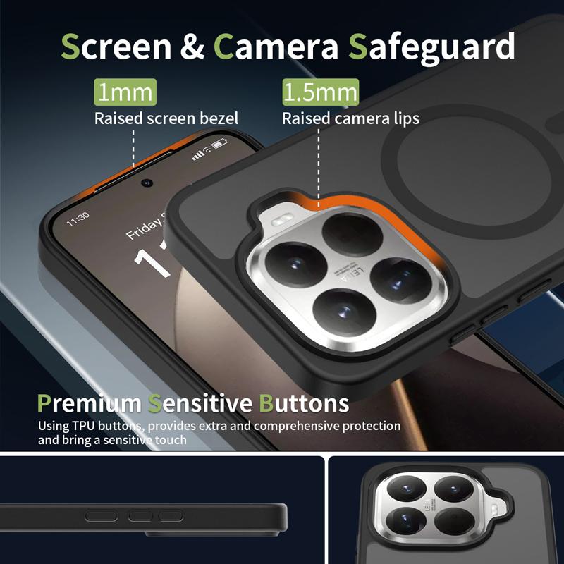 For Xiaomi 15T Pro 15T Case Matte PC+TPU Anti-Fingerprints Smooth Touch Translucent Cover for Xiaomi Mi 15T