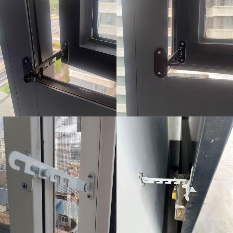 Window Restrictor Latches Adjustable Window Limiters Carbon Steel Window Lock Hardware for Home Office Easy To Install