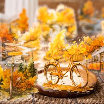 Nové 30 ks/sada sezónních krajinářských samolepek Perfektní pro svépomocné potřeby pro scrapbooking v deníku