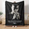 1pc 2Pac Hip Hop Blanket Soft Lightweight All Season Multi Purpose Throw for Sofa, Bed, Office & Picnics, French Style with Iconic Album Art & Quotes