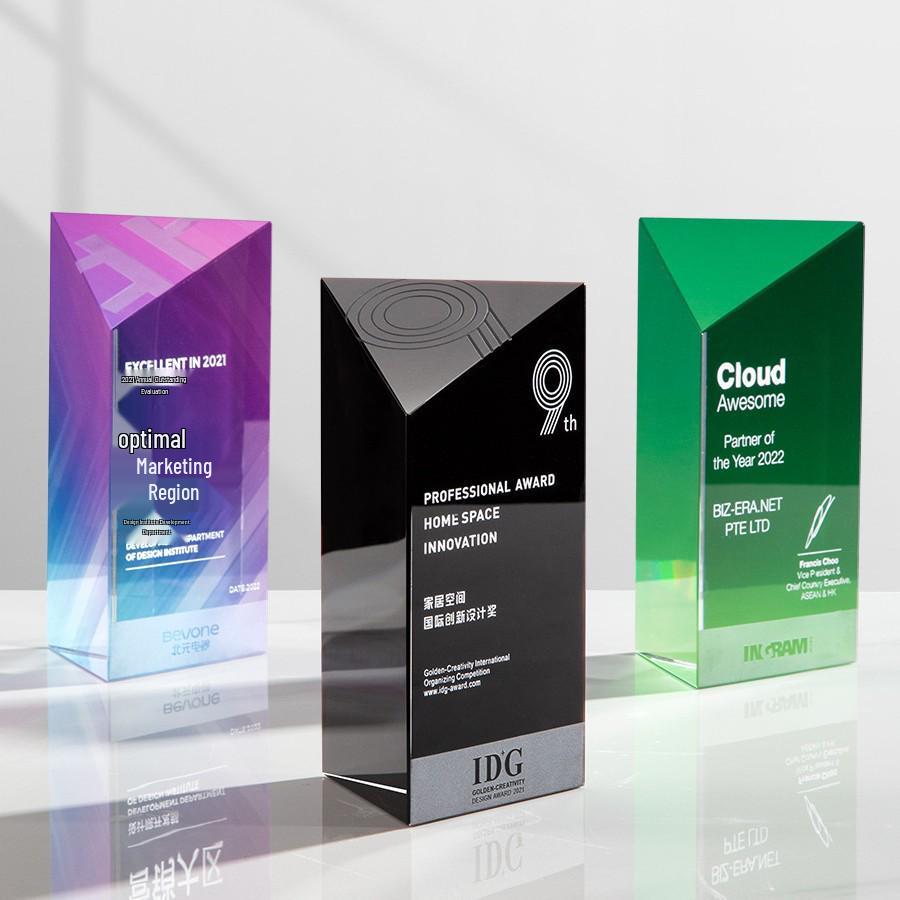 Trophée en Cristal Haut de Gamme pour la Récompense de l'Employé Exceptionnel lors de la Réunion Annuelle