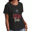 Starlight Room Wounisex Baumwoll-T-Shirt, Premium-Baumwoll-Druck, Mit Einem Weinglas, Abendessen Und Tanzen Bei Nacht Design, Langlebig, Lässig Und Fashio