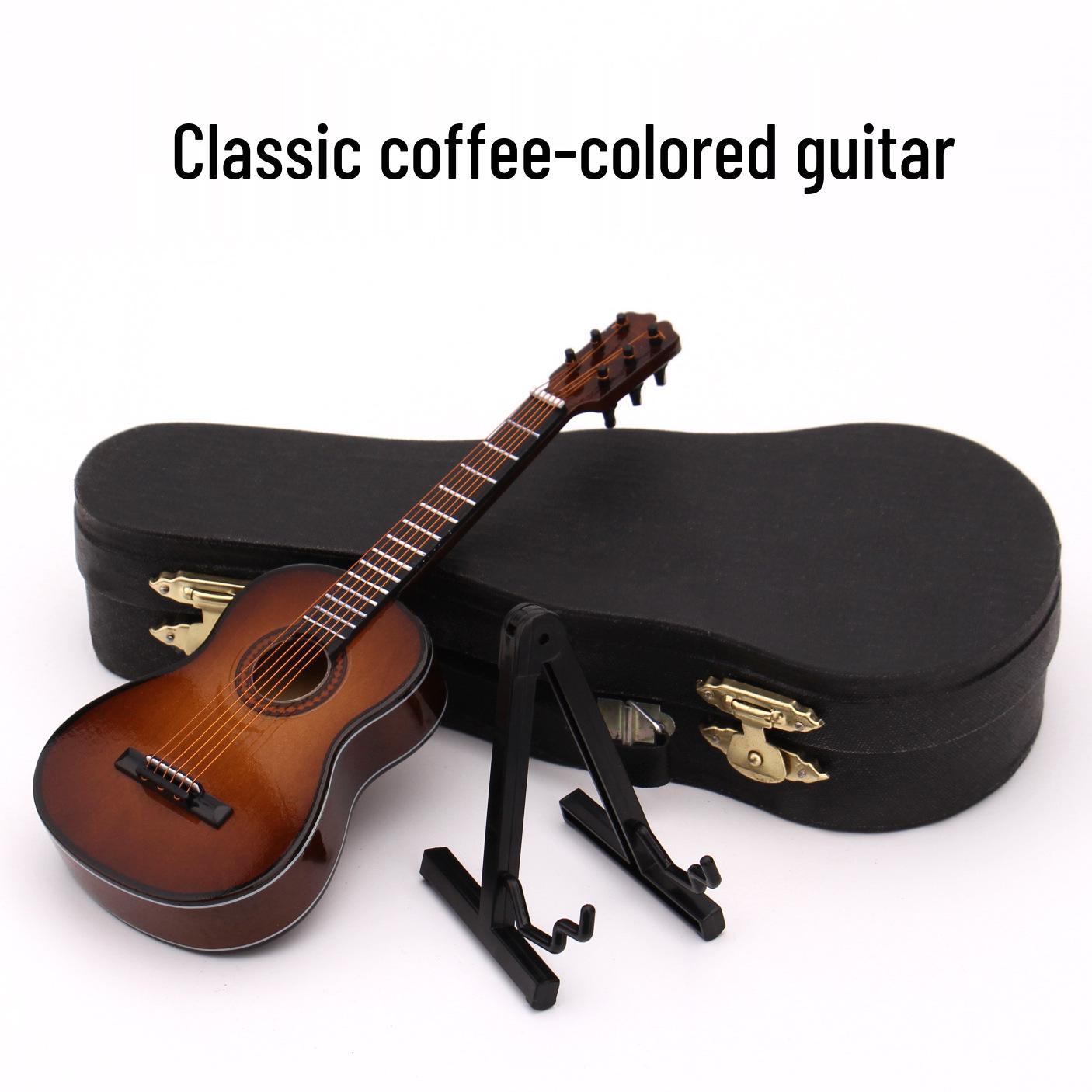 

Миниатюрная модель гитары - Идеальный подарок на дни рождения, выпускные или для украшения дома 20cm with Case and Stand