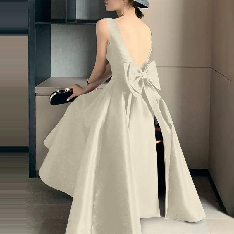 

ZANZEA Женское летнее повседневное платье с квадратным вырезом, без рукавов и с открытой спиной 4XL абрикосовый