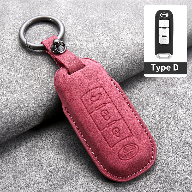 Leather Car Key Case for Gac New Energy Trumpchi Aion S V Y LX Leather Car Key Cover for Aion S V Y LX GM8 GA6 SGS7 GS5 J14 J16