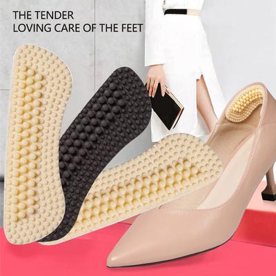 1 Pair Shoes Back Heel Grip Pads Cushion Liner Rubber 4D Grains Massage Non-slip