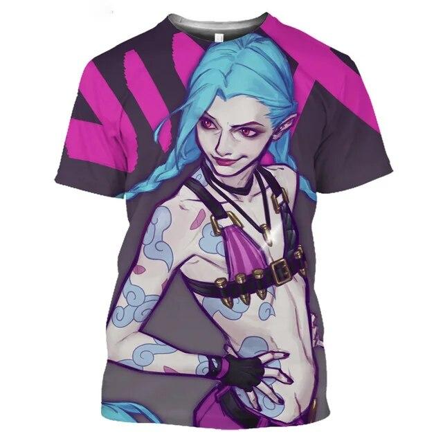 Anime LoL Arcane T Hemd Männer Frauen Mode League Of Legends 3D Druck T-shirt Kinder Hip Hop Tops Tees Junge t-shirt Spiel Camiseta