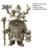 DIY Hand-coloring Decoration Kit Dwarf Wizard Figurine, 3D Printed Fantasy Mage Statue, Forest Sorcerer Decor Creative Hand-painting Craft for