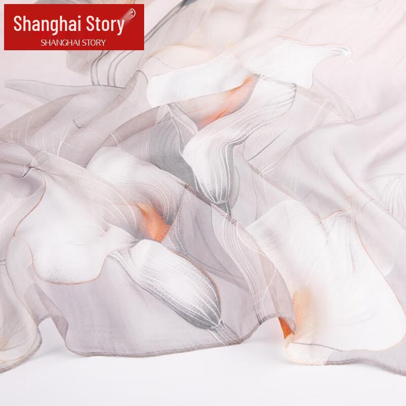 Shanghai Story Women's Mulberry Silk Printed Scarf