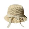 New Korean-style Trendy Fisherman Hat with Large Brim, Women's Beach Hollow-out Knitted Hat, Women's Sunshade Hat, Foldable and Trendy
