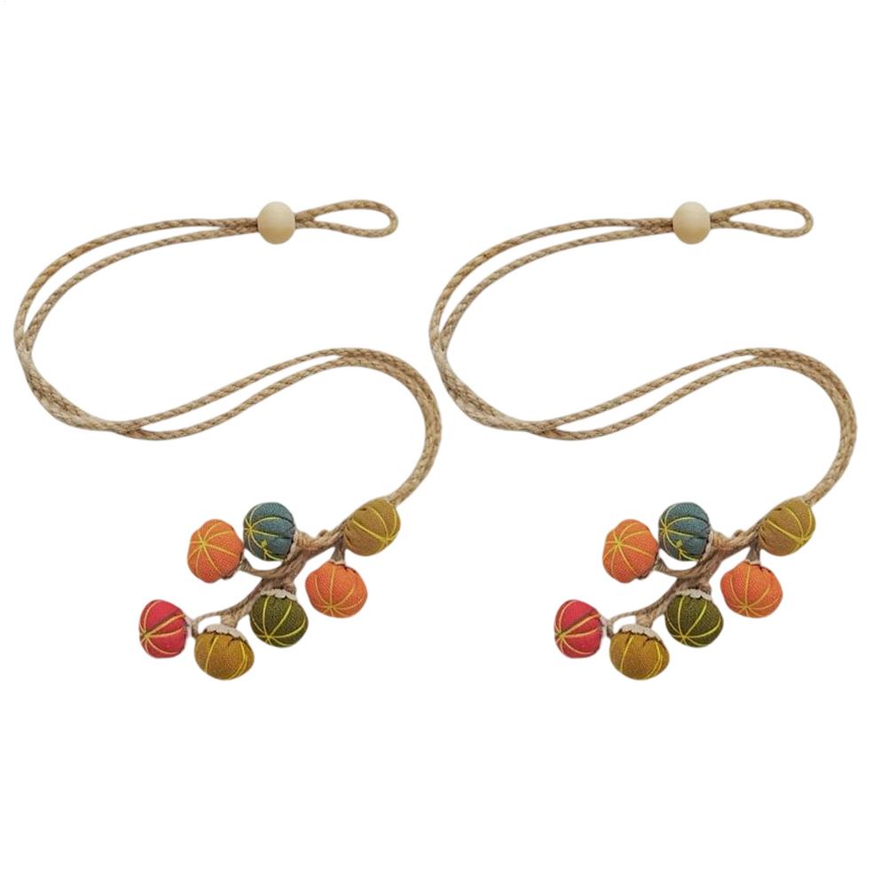 

Drapery Ties 2-Piece Adjustable Festive Home Decor Farmhouse Drapery Holder Tie Backs for Halloween Fall Birthday Holiday Window