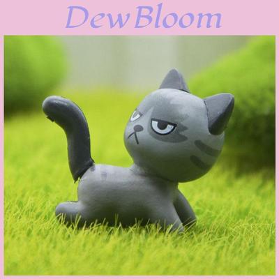 Moda Set de 6 Piezas Kawaii Zakka Muñeco de Gato Triste Lindo Figuras de Dibujos Animados Mini Adorables
