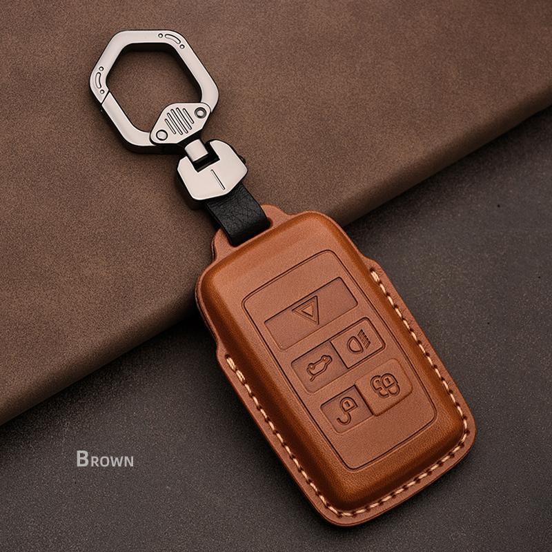 Δερμάτινη Θήκη Κλειδιού Κατάλληλη για Land Rover LR4 Range Rover Sport Freelander 2 Discovery Jaguar E-Pace XF XJL XK XE XJ