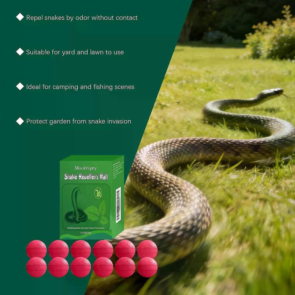 Slangwerend Middel voor Tuin Krachtig, 12 Stuks Snake Away Afweermiddel voor Buiten Huisdier Veilig, Houd Slangen Weg van Terras Veranda Tuin Garage Binnen Buiten C