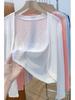 Women's 2025 Ice Silk Sunscreen Shawl - Spring/Autumn Short Knitted Cardigan Jacket