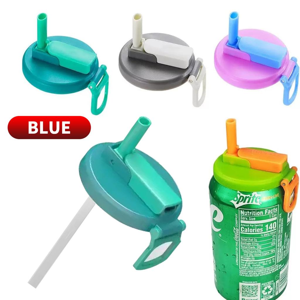 Silicone straw soda can lid reusable can lid leak proof snap on seal lid
