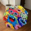 1pc Monster Colorful Automatic Open/Close Umbrella with Windproof, 8-Rib Sturdy Canopy, Durable Ribs, Fashionable Design1243A