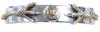 Silver 925 Bangle Bracelet for Men Eagle with Gold Metal and Double [cmy Select] (09 Claws)