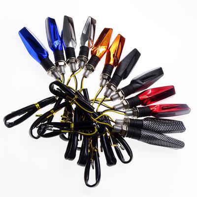 1 paio di indicatori di direzione per moto a 12 LED per moto Indicatore per moto Lampeggiante Luci posteriori per moto Lampada di segnalazione Flessibile pieghevole lampeggiante