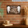 2D Flach, 1 Stück "Ein kleines bisschen Himmel in unserem Zuhause" Aluminium Metall Wanddekor Schild - 8"x12" Gedenkdekoration Trauer, Engelsflügel & Schmetterling Wand
