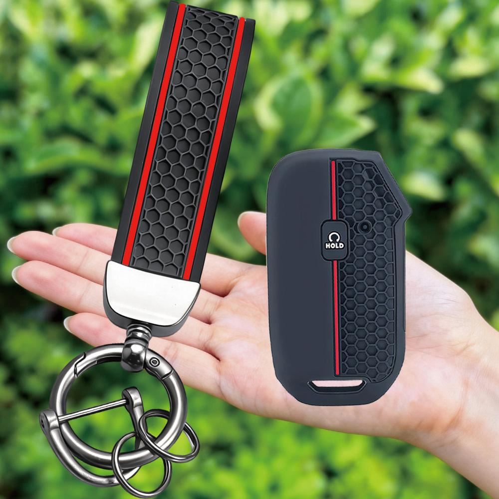 

Silicone Car Key Fob Case Cover for Kia Ceed Cerato Forte NIRO Seltos Sorento Soul Sportage Telluride K5 Smart Keyless Remote