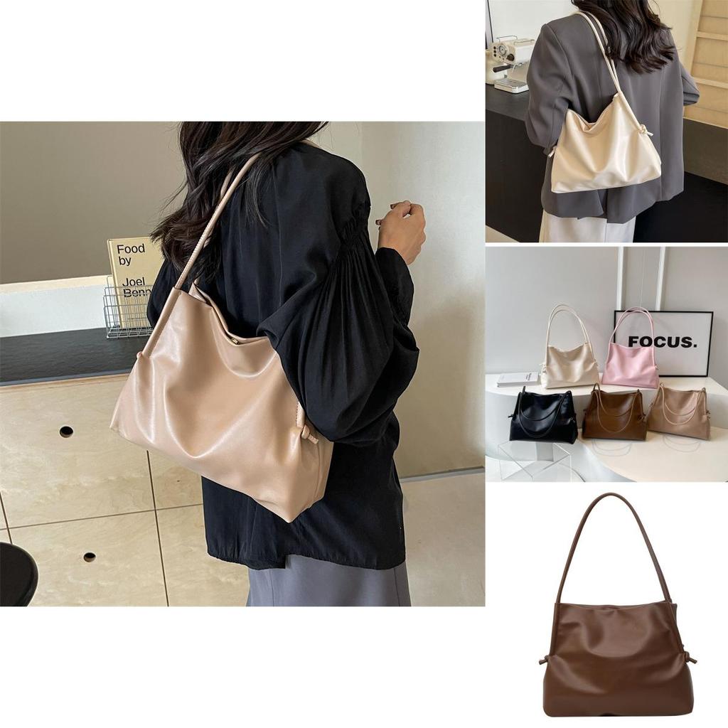 Large Capacity Fashionable Tote Bag For Women Stylish Commuter Shoulder Bag In Black Pink Beige Khaki Brown Ideal For Casual Everyday Use