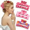 Hot-selling fashion rose love print clip new pink Valentine's Day atmosphere women's hair clip shark clip hair accessories