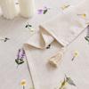 Polyester linen tablecloth waterproof lavender embroidery light luxury atmosphere decorative cloth coffee table tablecloth rectangular dining table