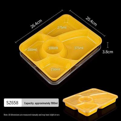 Cajas Desechables de Comida HANDUNYOU de 5 Compartimentos