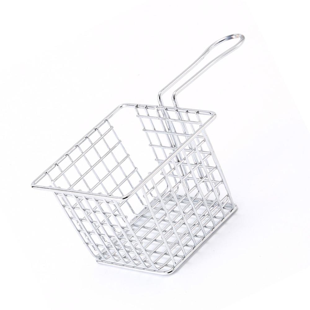 Square Shape Fryer Basket Iron Frying Strainer Durable French Fry Holder  Cooking Frying